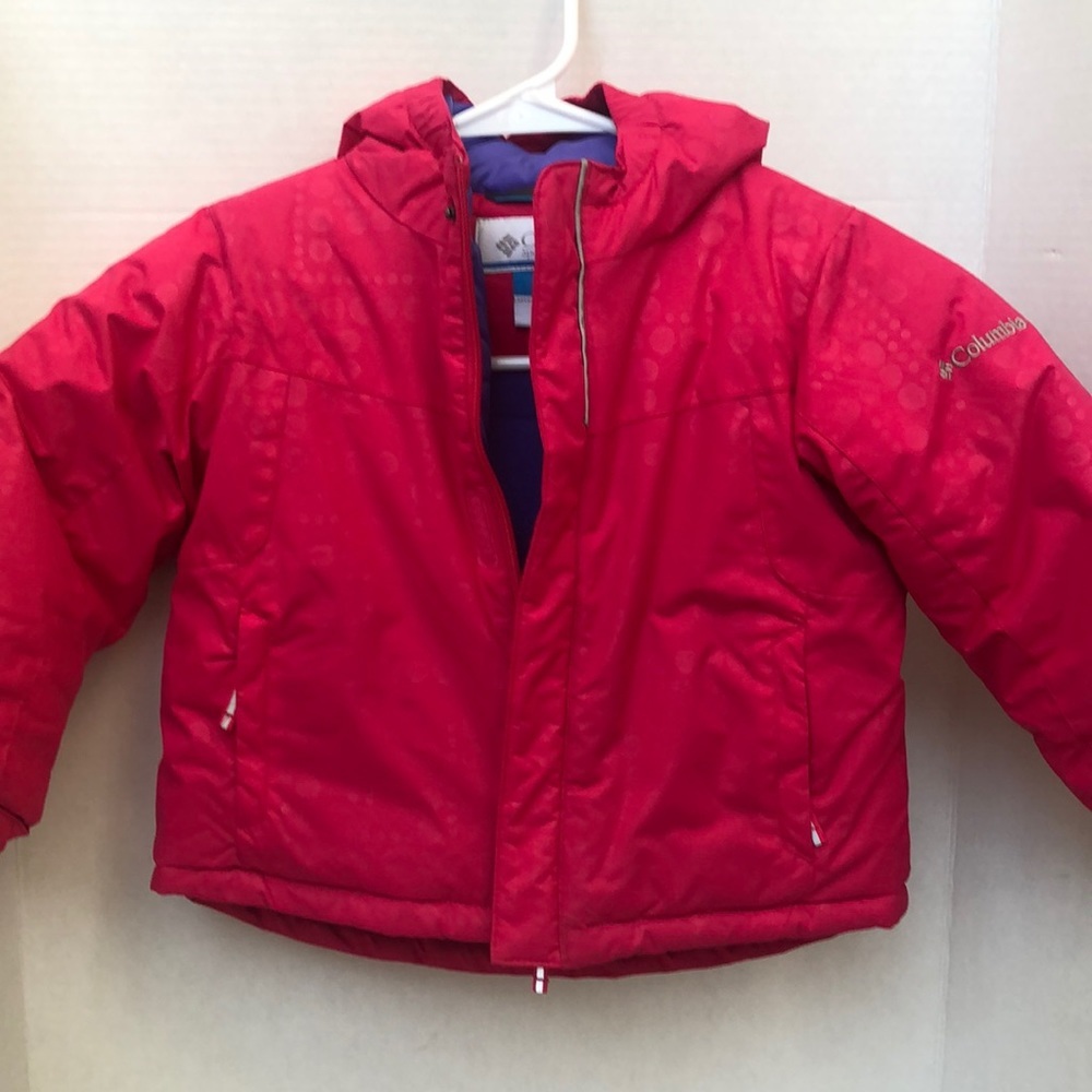 Columbia Girls' Red Hooded Winter Jacket